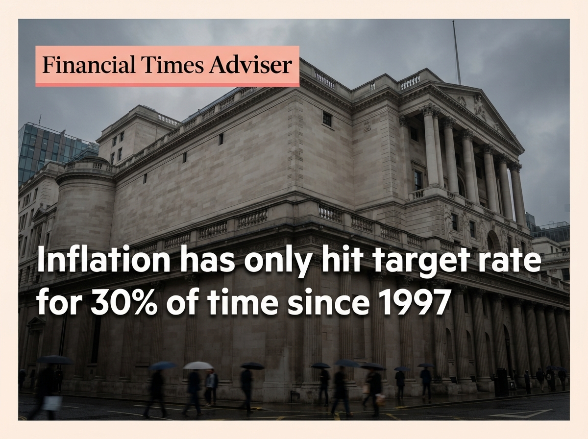 Inflation has only hit target rate for 30% of time since 1997