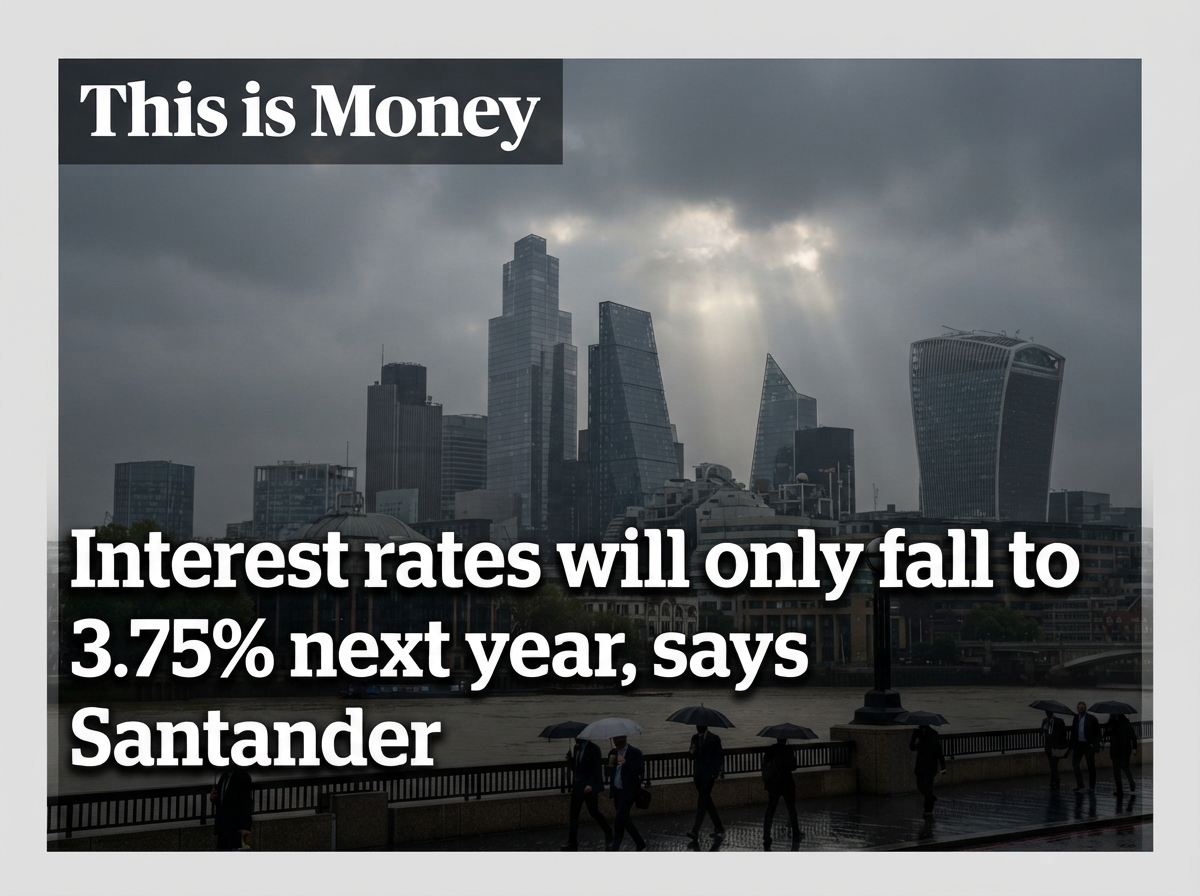 Interest rates will only fall to 3.75% next year, says Santander
