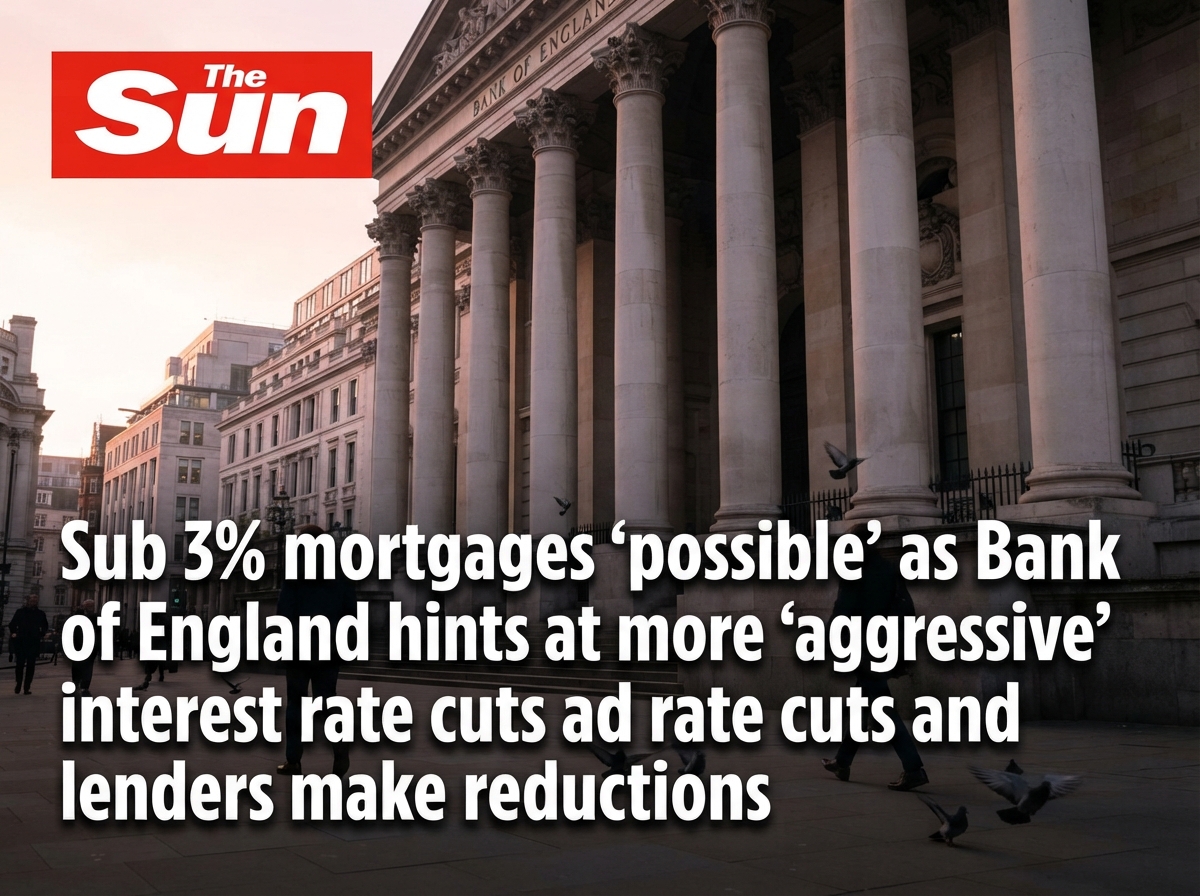 Sub 3% mortgages 'possible' as Bank of England hints at more 'aggressive' interest rate cuts and lenders make reductions