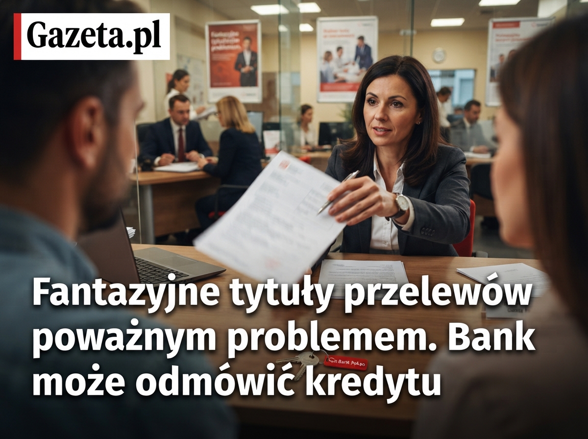 Fantazyjne tytuły przelewów poważnym problemem. Bank może odmówić kredytu