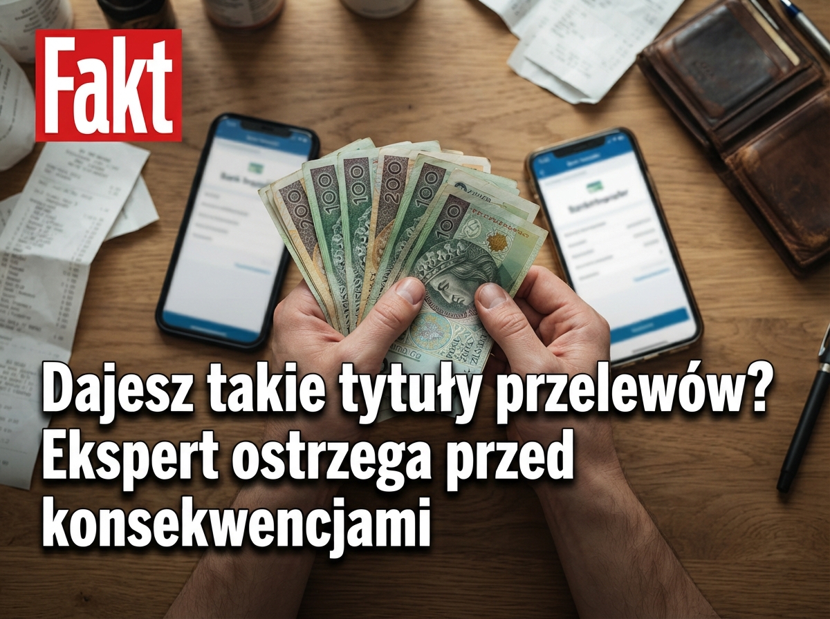 Dajesz takie tytuły przelewów? Ekspert ostrzega przed konsekwencjami